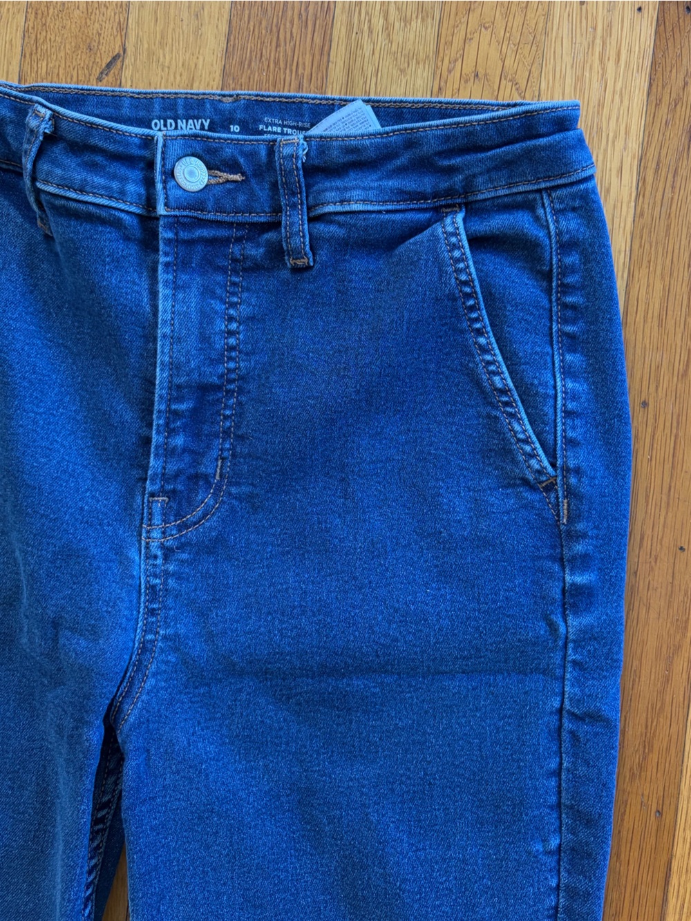 Old Navy 360 Stretch Extra High Rise Flare Trouser Secret Smooth Pockets Size 10 - Picture 5 of 13